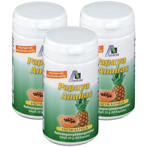 Avitale Papaya-Ananas-Enzym 3x60 St Kapseln