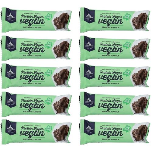 Multipower Vegan Protein Layer Brownie 55g 10er-Pack 10x55 g Riegel