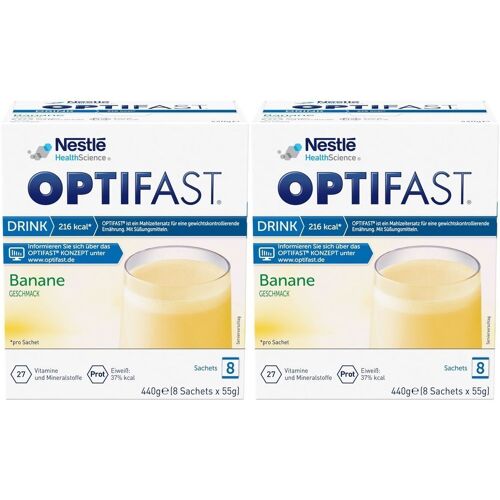 2x Optifast Drink Banane Pulver 2x8x55 g