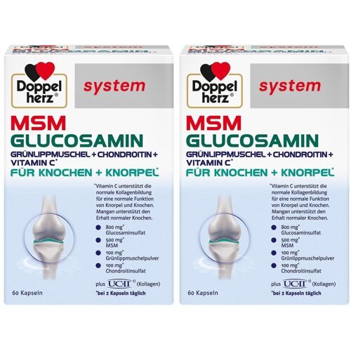 Doppelherz MSM Glucosamin system Kapseln 2x 2x60 St