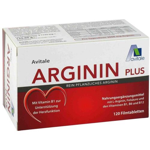 Avitale Arginin Plus Vitamin B1+B6+B12+Folsäure Filmtabl. 120 St Filmtabletten