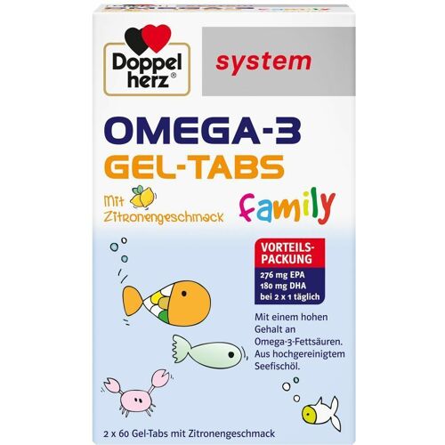 Doppelherz® system Doppelherz Omega-3 Gel-Tabs family system 120 St Kautabletten