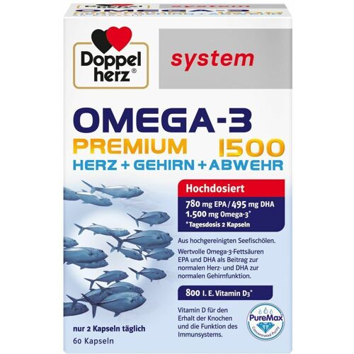 Doppelherz® system Doppelherz Omega-3 Premium 1500 system Kapseln 60 St
