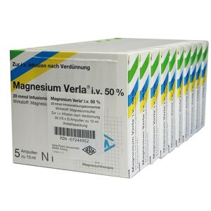Magnesium Verla i.v. 50% Infusionslsg.-Konzentrat 10x5 St Infusionslösungskonzentrat