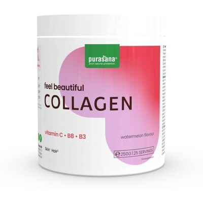 Purasana Wassermelonen Kollagen Feel Beautiful 250 g - Kollagenpulver für Haut & Haare Purasana Wassermelonen Kollagen Feel Beautiful 250 g - Kollagenpulver für Haut & Haare