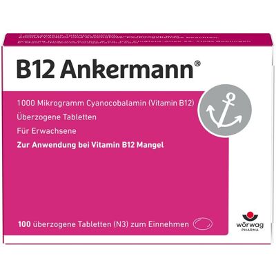 B12 Ankermann überzogene Tabletten 100 St Überzogene B12 Ankermann überzogene Tabletten 100 St Überzogene
