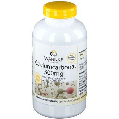 WARNKE Calciumcarbonat 500 Kautabletten St WARNKE Calciumcarbonat 500 Kautabletten St