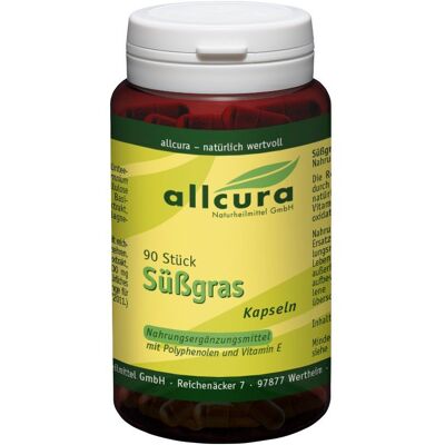 Allcura Süßgras Kapseln - Nahrungsergänzungsmittel Allcura Süßgras Kapseln - Nahrungsergänzungsmittel