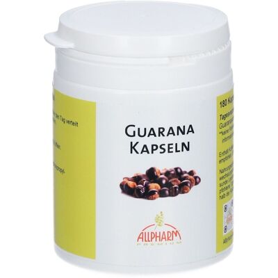 Allpharm - Guarana Kapseln - 180 St. - Nahrungsergänzungsmittel Allpharm - Guarana Kapseln - 180 St. - Nahrungsergänzungsmittel