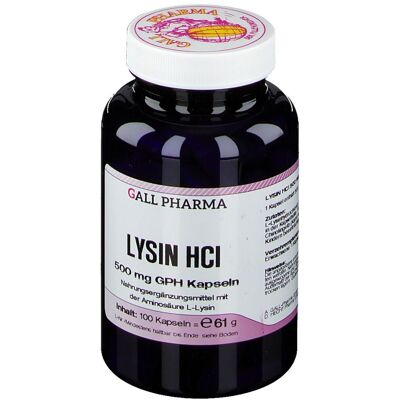 Hecht Pharma Lysin HCl 500 mg Kapseln - Nahrungsergänzungsmittel Hecht Pharma Lysin HCl 500 mg Kapseln - Nahrungsergänzungsmittel