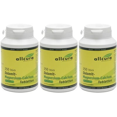 allcura Dolomit-Magnesium-Calcium 3x250 St Tabletten allcura Dolomit-Magnesium-Calcium 3x250 St Tabletten