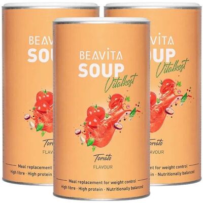 3 x Beavita Vitalkost Plus, Tomatensuppe 3x540 g Pulver 3 x Beavita Vitalkost Plus, Tomatensuppe 3x540 g Pulver