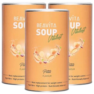 3 x Beavita Vitalkost Plus, Kartoffelsuppe 3x540 g Pulver 3 x Beavita Vitalkost Plus, Kartoffelsuppe 3x540 g Pulver