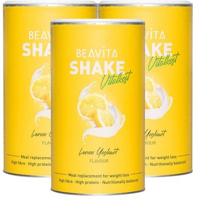 Beavita Vitalkost Plus Diät-Shake, Zitrone-Joghurt 3x572 g Pulver Beavita Vitalkost Plus Diät-Shake, Zitrone-Joghurt 3x572 g Pulver