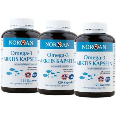3x Norsan Omega-3 Arktis Kapseln 3x120 St 3x Norsan Omega-3 Arktis Kapseln 3x120 St