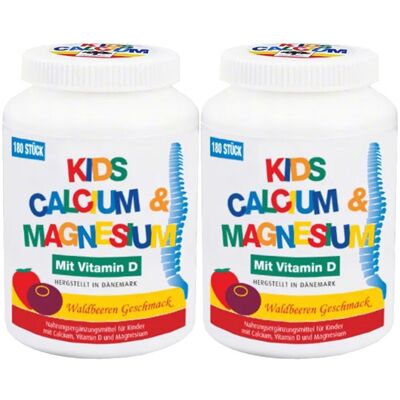 NEW NORDIC Kids Calcium & Magnesium x2 2x180 St Kautabletten NEW NORDIC Kids Calcium & Magnesium x2 2x180 St Kautabletten