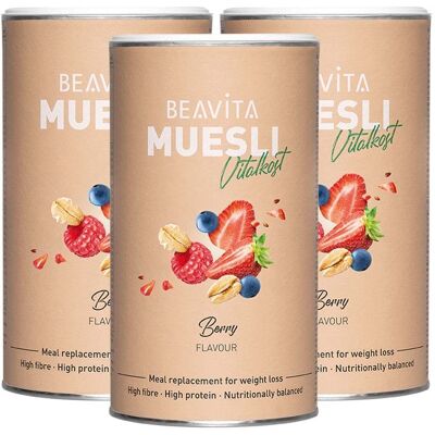 Beavita Diät-Müsli Beere 3er-Pack 3x500 g Pulver Beavita Diät-Müsli Beere 3er-Pack 3x500 g Pulver