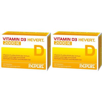 Vitamin D3 Hevert 2000 IE* Doppelpack 2x120 St Tabletten Vitamin D3 Hevert 2000 IE* Doppelpack 2x120 St Tabletten