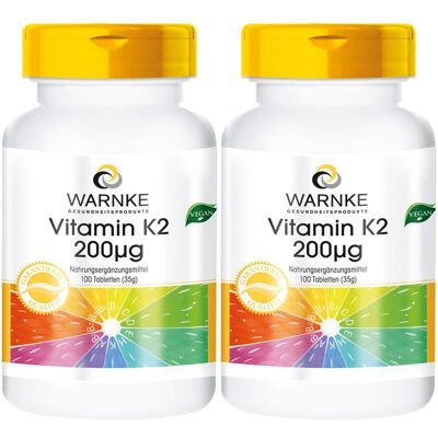 Warnke Vitamin K2 200 µg Doppelpack 2x100 St Compretten Warnke Vitamin K2 200 µg Doppelpack 2x100 St Compretten
