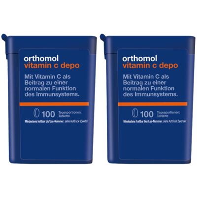 Orthomol Vitamin C depo - Nahrungsergänzungsmittel mit Depot-Wirkung für eine normale Funk 2x100 St Tabletten Orthomol Vitamin C depo - Nahrungsergänzungsmittel mit Depot-Wirkung für eine normale Funk 2x100 St Tabletten