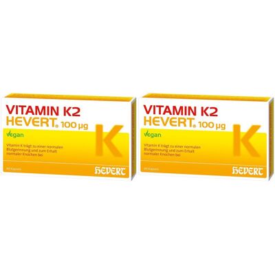 Vitamin K2 Hevert 100 µg Doppelpack 2x60 St Kapseln Vitamin K2 Hevert 100 µg Doppelpack 2x60 St Kapseln