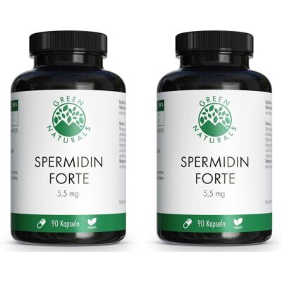 Green Naturals Spermidin Forte 5,5 mg vegan x2 2x90 St Kapseln Green Naturals Spermidin Forte 5,5 mg vegan x2 2x90 St Kapseln