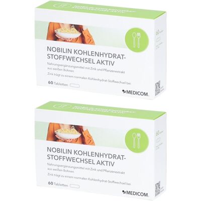 2x Nobilin Kohlenhydrat-Stoffwechsel Aktiv Tabletten 2x60 St 2x Nobilin Kohlenhydrat-Stoffwechsel Aktiv Tabletten 2x60 St