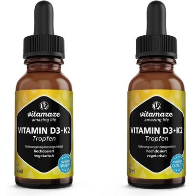 vitamaze Vitamin D3 K2 1000Ie/10Ug x2 2x50 ml Tropfen vitamaze Vitamin D3 K2 1000Ie/10Ug x2 2x50 ml Tropfen