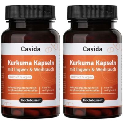 Casida KURKUMA+INGWER+Weihrauch Kapseln hochdosiert 2x 2x90 St Casida KURKUMA+INGWER+Weihrauch Kapseln hochdosiert 2x 2x90 St
