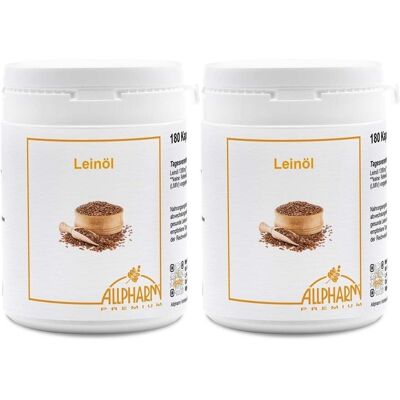 ALLPHARM Leinöl Kapseln 2x 2x180 St ALLPHARM Leinöl Kapseln 2x 2x180 St