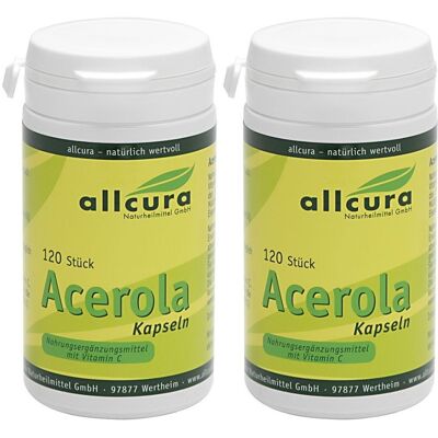 allcura Acerola Kapseln natürl.Vitamin C 2x 2x120 St allcura Acerola Kapseln natürl.Vitamin C 2x 2x120 St