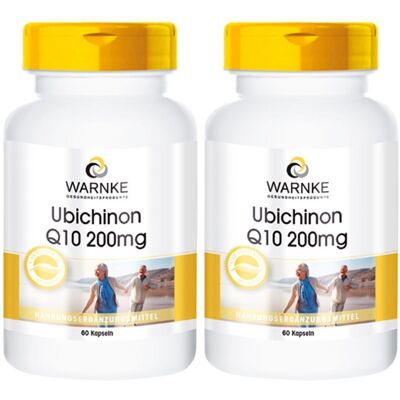 WARNKE Ubichinon Q10 200 mg Kapseln 2x 2x60 St WARNKE Ubichinon Q10 200 mg Kapseln 2x 2x60 St