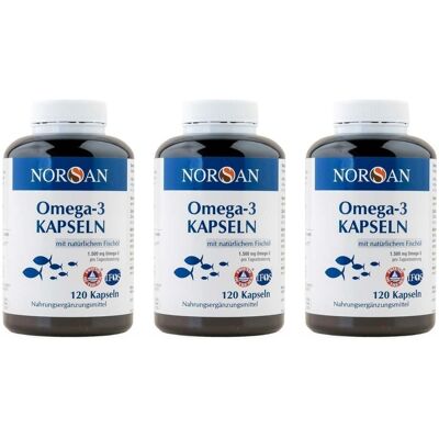 3x Norsan Omega-3 Kapseln 3x120 St 3x Norsan Omega-3 Kapseln 3x120 St