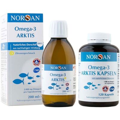 Norsan Omega-3 Arktis flüssig & Kapseln 1 St Set Norsan Omega-3 Arktis flüssig & Kapseln 1 St Set