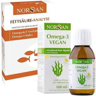 Norsan Fettsäure Analyse & Omega-3 vegan flüssig 1 St Set Norsan Fettsäure Analyse & Omega-3 vegan flüssig 1 St Set