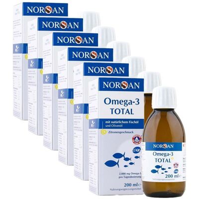 6x Norsan Omega-3 Total flüssig 6x200 ml Flüssigkeit 6x Norsan Omega-3 Total flüssig 6x200 ml Flüssigkeit