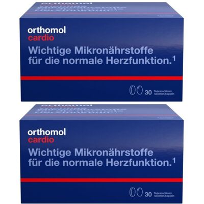Orthomol Cardio Tabletten/Kapseln Kombipackung x2 2x30 St Orthomol Cardio Tabletten/Kapseln Kombipackung x2 2x30 St