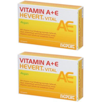 Vitamin A+E Hevert Vital Kapseln 2x 2x60 St Vitamin A+E Hevert Vital Kapseln 2x 2x60 St