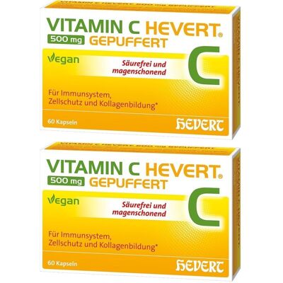 Vitamin C Hevert 500 mg gepuffert Kapseln 2x 2x60 St Vitamin C Hevert 500 mg gepuffert Kapseln 2x 2x60 St