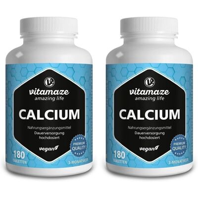 vitamaze Calcium 400 mg vegan Tabletten 2x 2x180 St vitamaze Calcium 400 mg vegan Tabletten 2x 2x180 St