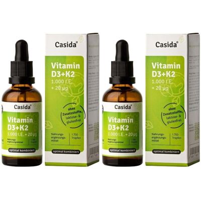 Casida Vitamin D3 K2 Tropfen 2x 2x50 ml Casida Vitamin D3 K2 Tropfen 2x 2x50 ml
