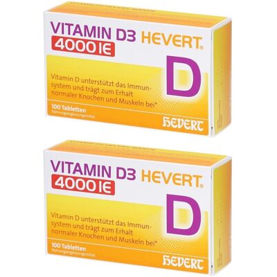 Vitamin D3 Hevert 4000 I.e. Tabletten 2x 2x100 St Vitamin D3 Hevert 4000 I.e. Tabletten 2x 2x100 St