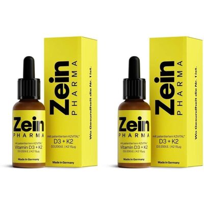ZeinPharma Vitamin D3+K2 Mk-7 all trans Family Tropf.z.Einn. 2x 2x20 ml Tropfen zum Einnehmen ZeinPharma Vitamin D3+K2 Mk-7 all trans Family Tropf.z.Einn. 2x 2x20 ml Tropfen zum Einnehmen