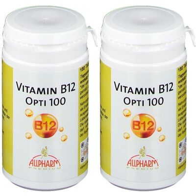 ALLPHARM Vitamin B12 Opti 100 Tabletten 2x 2x180 St ALLPHARM Vitamin B12 Opti 100 Tabletten 2x 2x180 St
