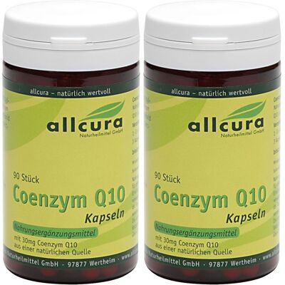 allcura Coenzym Q10 Kapseln a 30 mg 2x 2x90 St allcura Coenzym Q10 Kapseln a 30 mg 2x 2x90 St