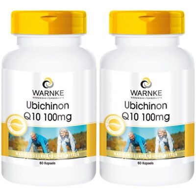 WARNKE Ubichinon Q10 100 mg Kapseln 2x 2x60 St WARNKE Ubichinon Q10 100 mg Kapseln 2x 2x60 St