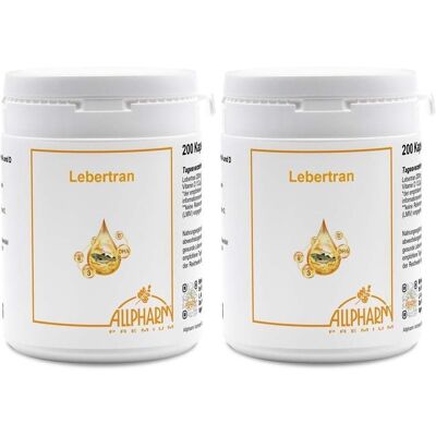 ALLPHARM Lebertran Kapseln 500 mg 2x 2x200 St ALLPHARM Lebertran Kapseln 500 mg 2x 2x200 St