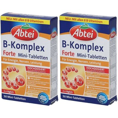 Abtei Vitamin B Komplex forte Tabletten 2x 2x50 St Abtei Vitamin B Komplex forte Tabletten 2x 2x50 St