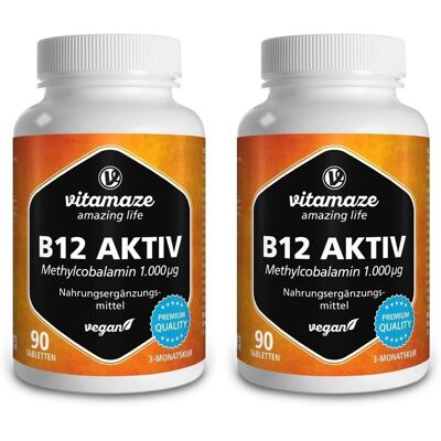 vitamaze B12 Aktiv 1.000 µg vegan Tabletten 2x 2x90 St vitamaze B12 Aktiv 1.000 µg vegan Tabletten 2x 2x90 St