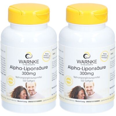 WARNKE Alpha Liponsäure 300 mg Kapseln 2x 2x100 St WARNKE Alpha Liponsäure 300 mg Kapseln 2x 2x100 St